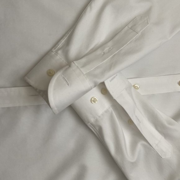 White Buttoned Down men's dress shirt size slim 14.5 / 34 - Picture 6 of 9